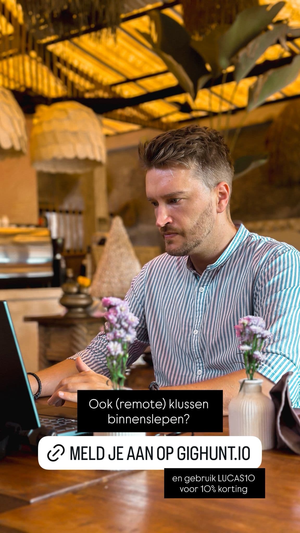 Instagram story example – binnen slepen